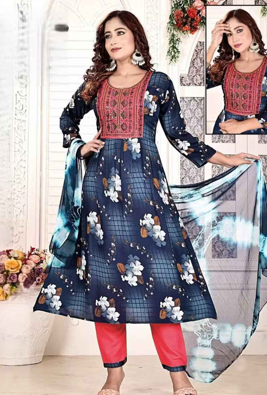 Heavy Rayon 3 Piece Kurti #2