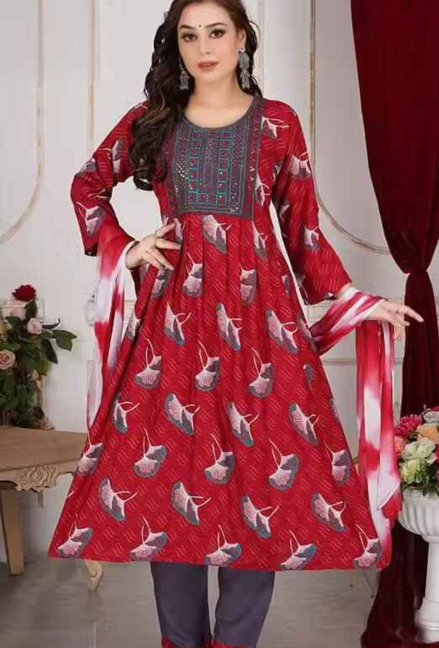 Heavy Rayon 3 Piece Kurti #4