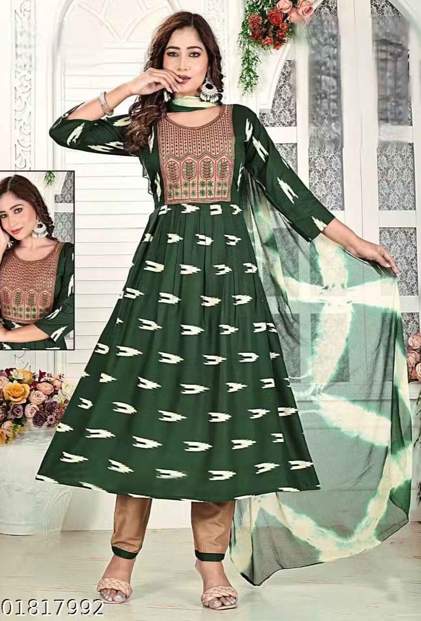 Heavy Rayon 3 Piece Kurti #5